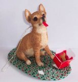 Chihuahua Dog Holiday Christmas Ornament Sandicast