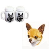 Full Color Chihuahua, Smooth Large Salt and Pepper Shaker