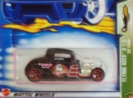 Mattel Hot Wheels 2003 1:64 Scale Black Flying Aces 1932 Ford Die Cast Car #075