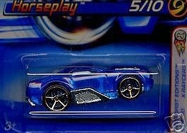 Mattel Hot Wheels 2005 First Editions 1:64 Scale Clear Blue X-Raycers Horseplay Die Cast Car #055 Short Card
