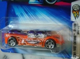 Mattel Hot Wheels 2004 First Editions 1:64 Scale Clear Orange What -4-2 Die Cast Car #081