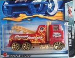 Mattel Hot Wheels 2003 1:64 Scale Final Run Red Rig Wrecker 1/12 Die Cast Car #195