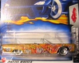 Mattel Hot Wheels 2003 1:64 Scale Gold 1964 Lincoln Continental Dragon Wagon 3/5 Die Cast Car #067