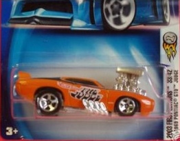 Mattel Hot Wheels 2003 First Editions 1:64 Scale Orange 1969 Pontiac GTO Judge Die Cast Car #045