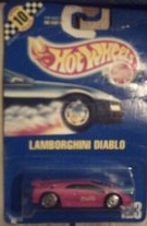 Mattel Hot Wheels 1990 1:64 Scale Red Lamborghini Diablo Die Cast Car