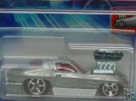 Mattel Hot Wheels 2004 First Editions 1:64 Scale Silver 1963 Tooned Corvette Die Cast Car #093