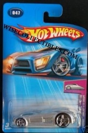Mattel Hot Wheels 2004 First Editions 1:64 Scale Silver Hardnoze Cadillac V16 Concept Die Cast Car 47/100 #047