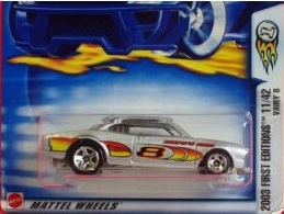 Mattel Hot Wheels 2003 First Editions 1:64 Scale Silver Vairy 8 Die Cast Car #023