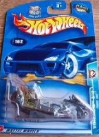 Mattel Hot Wheels 2003 1:64 Scale Silver Wastelanders Fright Bike Die Cast Car #162
