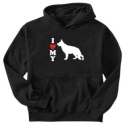 Sweatshirt Black I love my German Shepherd dog